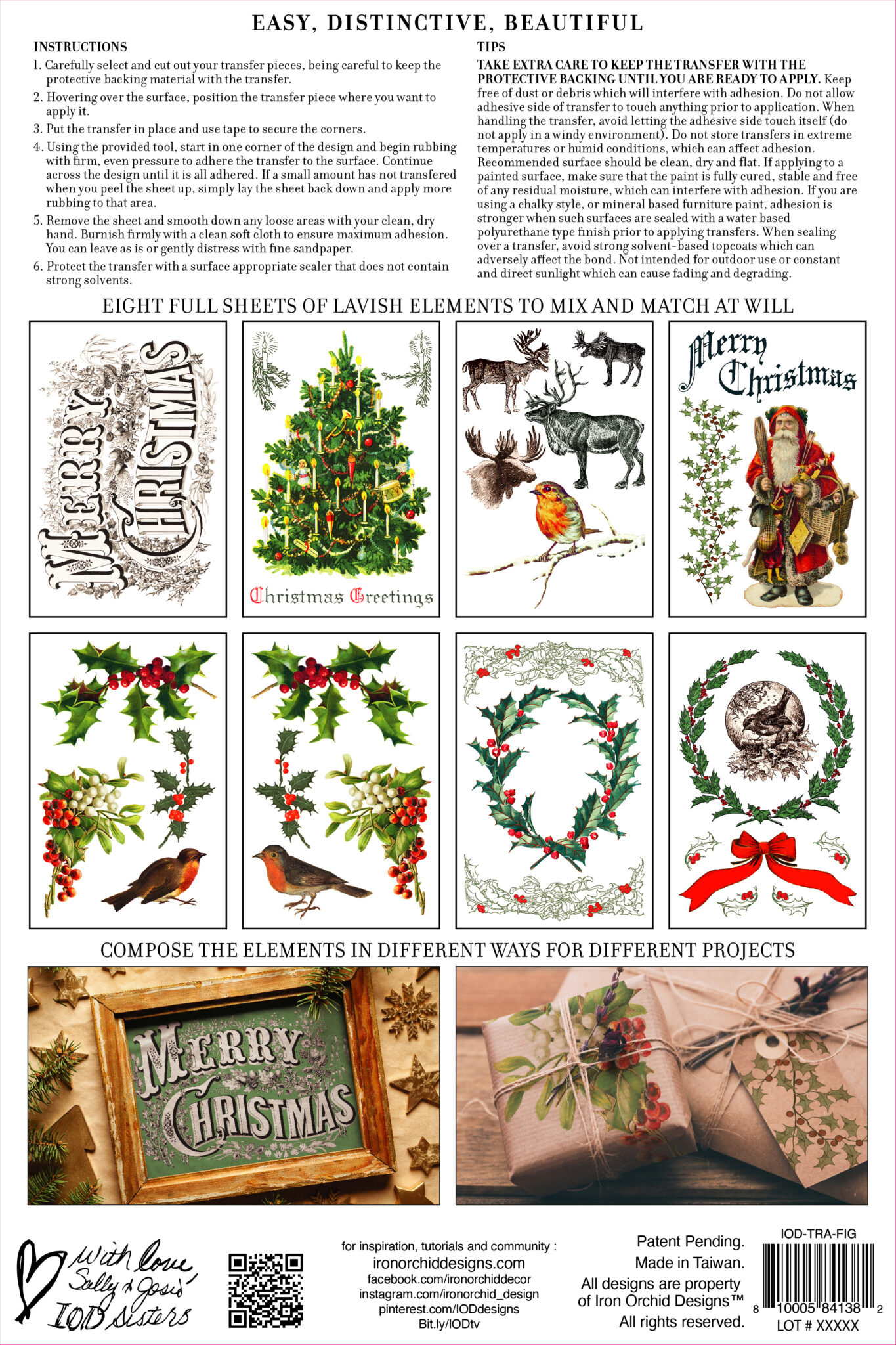 Figgy & Florish Gilded Transfert Transfert By Iron Orchid Designs IOD Christmas 2025 Limited Edition