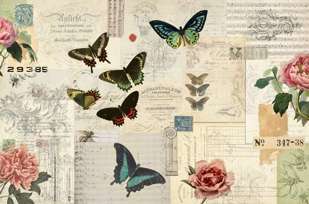 Vintage Butterflies - Tissue Decoupage Paper
