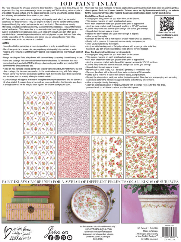 Ditsy Blooms IOD Paint Inlay 12x16 Pad™ - Image 2