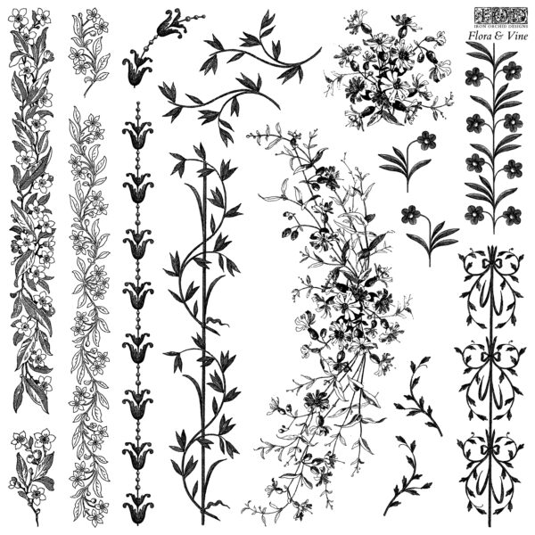 Flora & Vine 12x12 IOD Stamp™