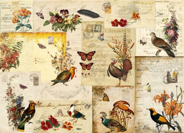 Fall Flock Decoupage Paper RT