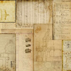 Warm Typography Roycycled Treasures Decoupage Paper