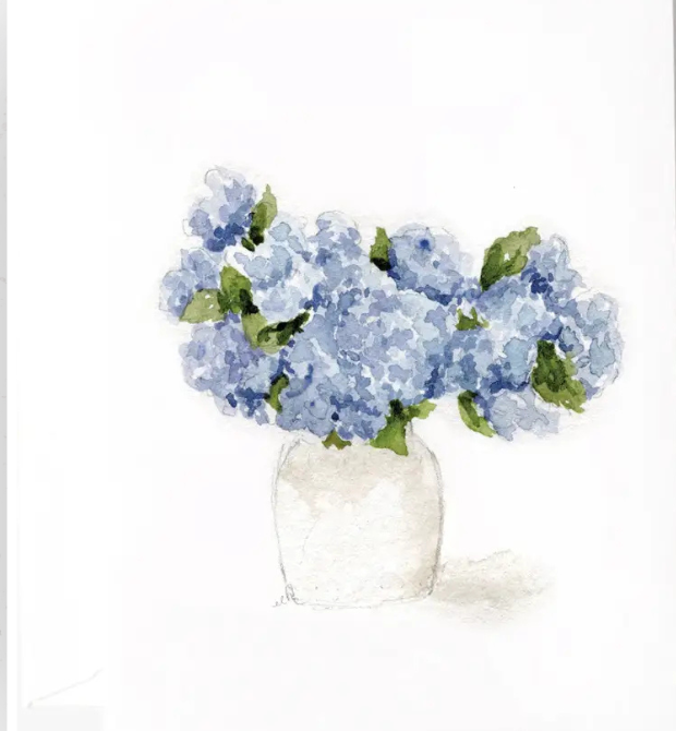 Hydrangea Bouquet Watercolor Workshop