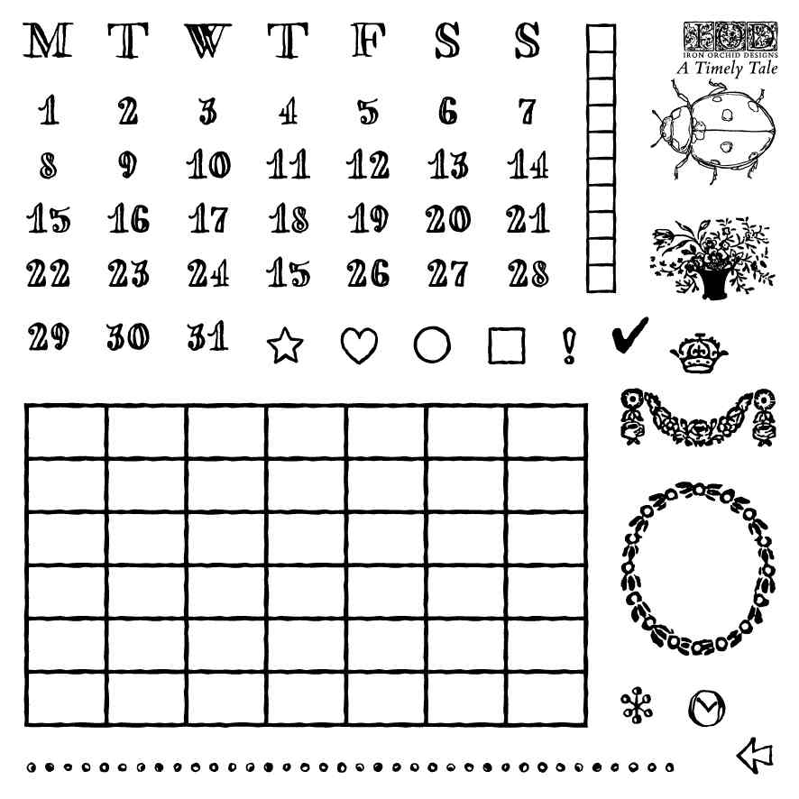 A Timely Tale 6x6 IOD Stamp - Image 2