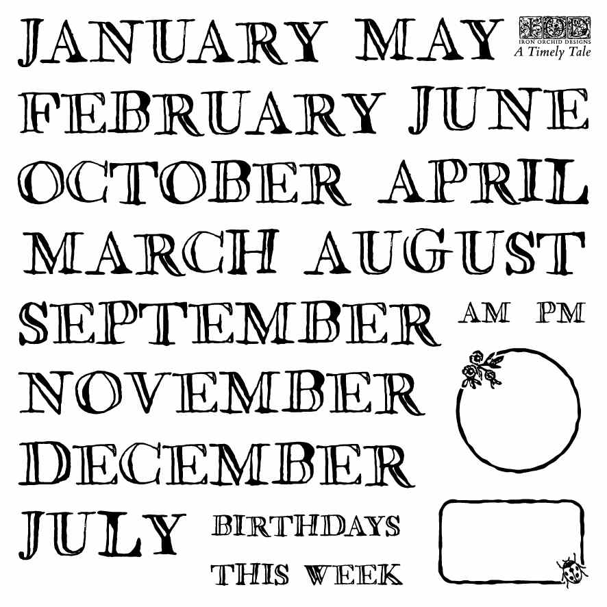 A Timely Tale 6x6 IOD Stamp - Image 3