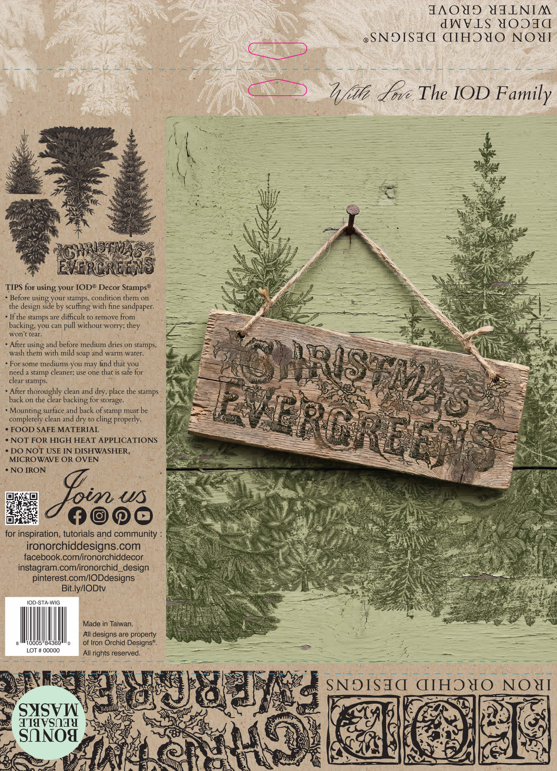 Winter Grove 12 x12 IOD Stamp - Image 4